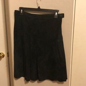 Black suede skirt